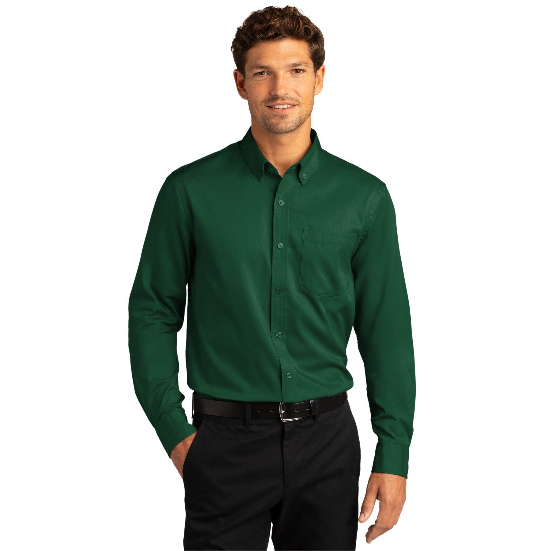 Port Authority-Port Authority® Long Sleeve SuperPro React™ Twill Shirt. W808-MedTech-3